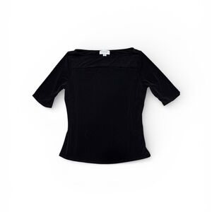 56. Carmen Black Short Sleeve Women's Top size small